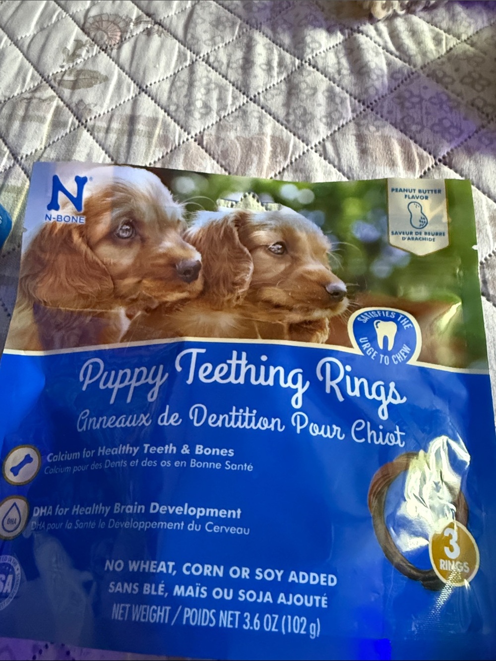 Puppy Teething Rings - Blue Packaging 24 Count Pumpkin and Peanut butter 6 bags - Picture 6 of 10